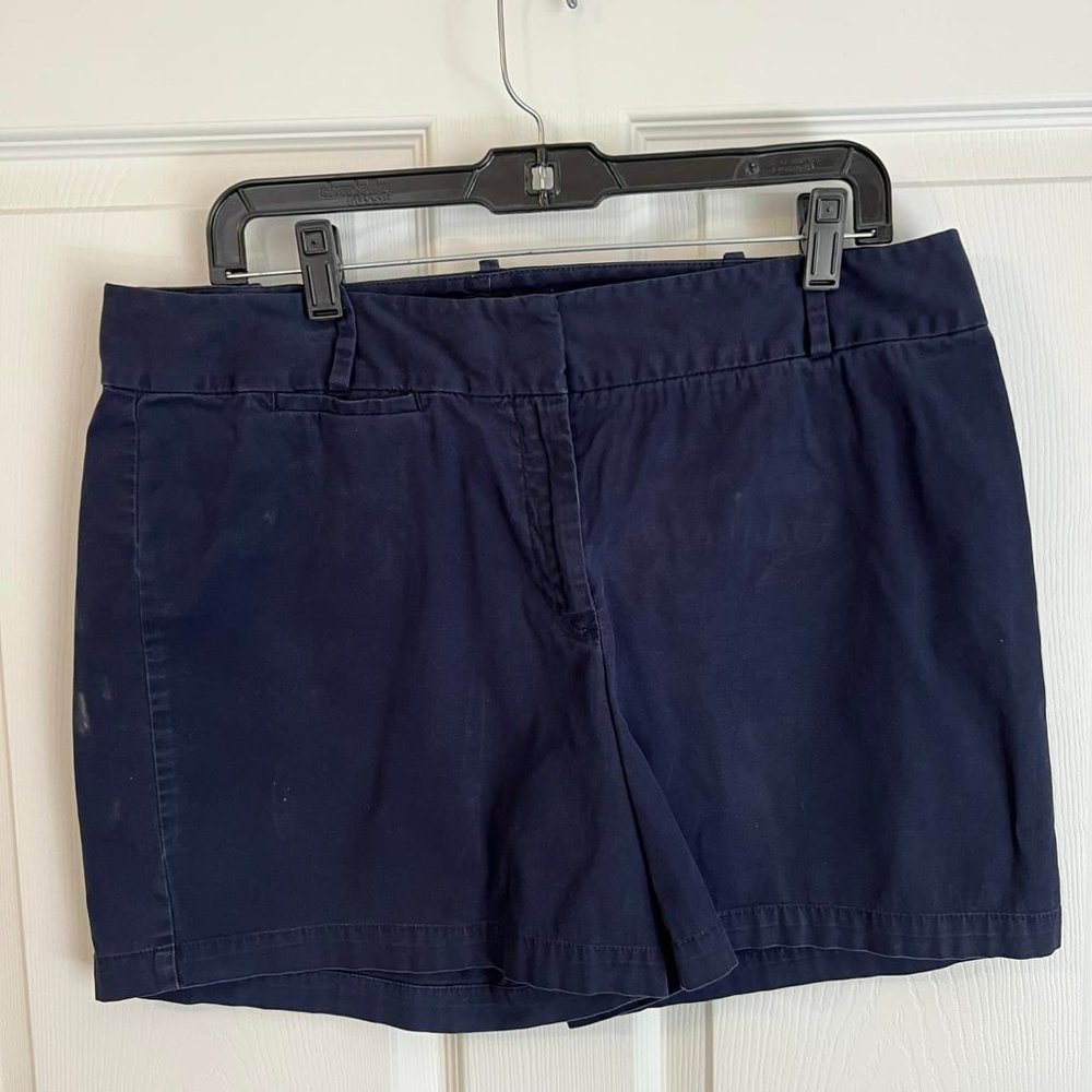 TALBOTS navy blue casual SUMMER SHORTS womens size 12